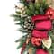 28" Pre-Lit Red & Gold Adorned Artificial Banister Swag with Pinecones & Berries